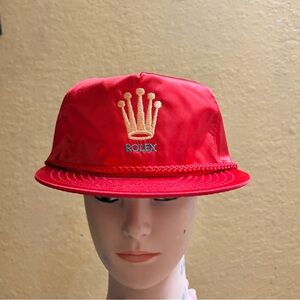 Rolex Red Hat with Gold Emblem